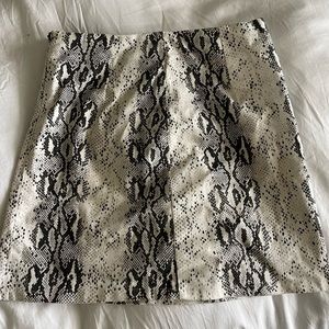 Snakeskin Mini Skirt